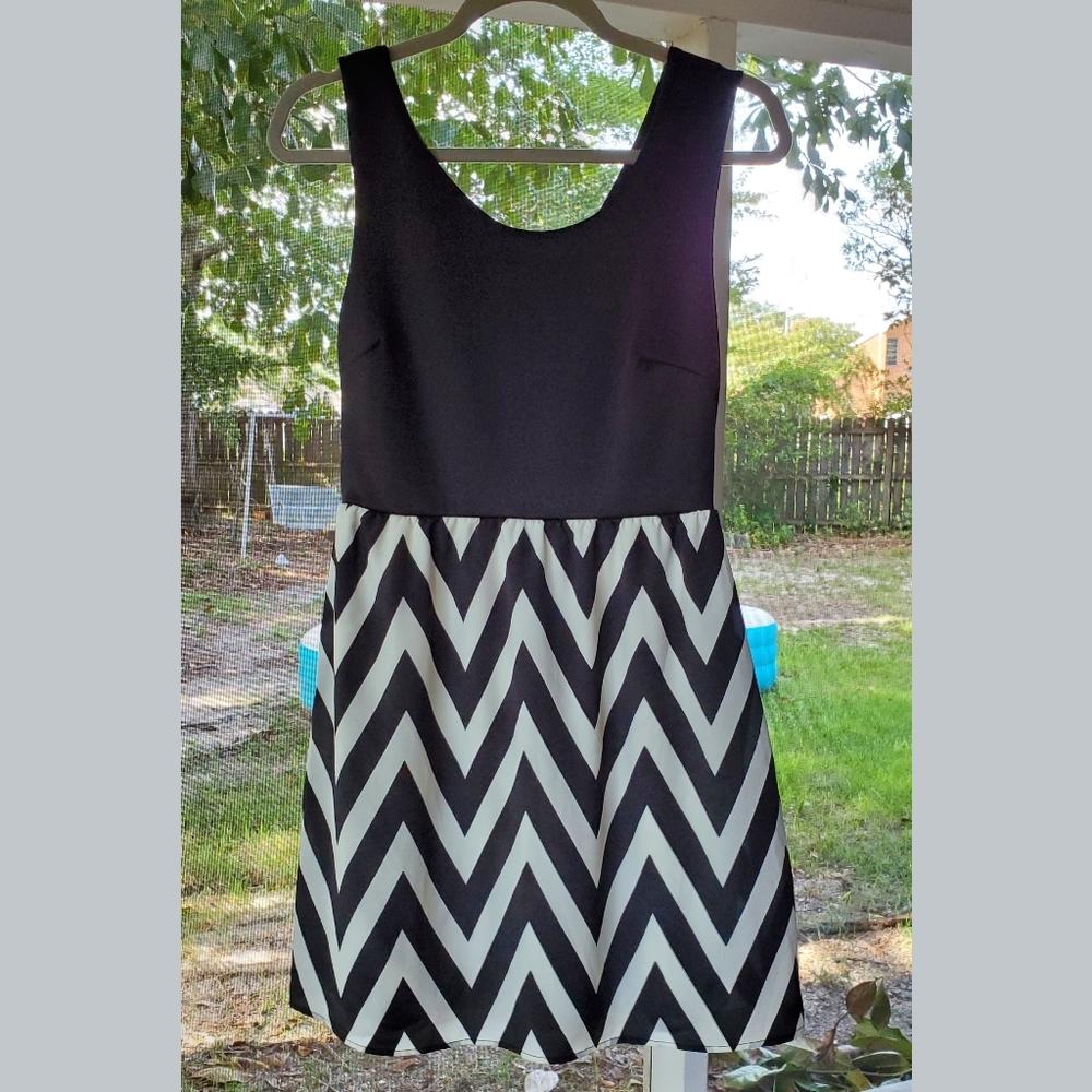 Black and white boutique dress